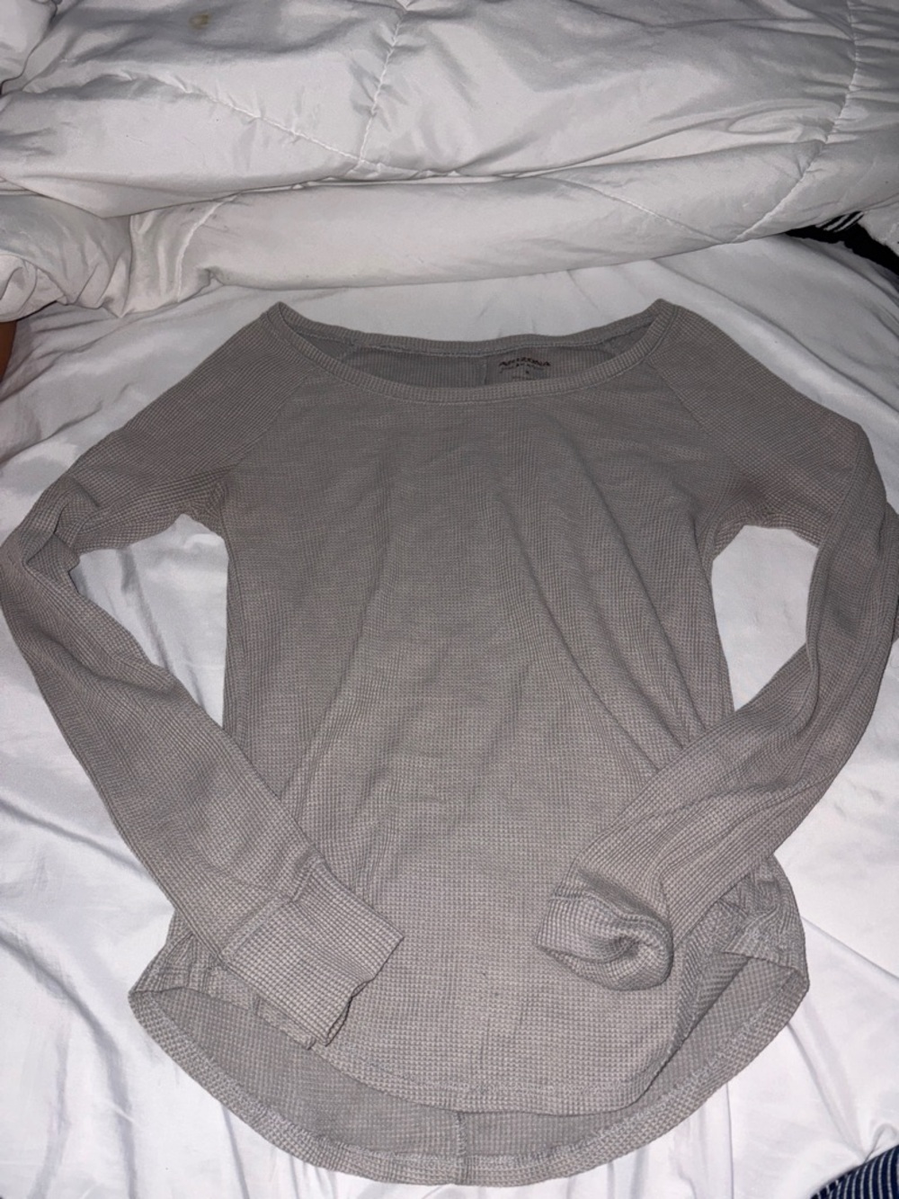 Arizona Jean Company Women's Long Sleeve Thermal Top - Light Gray